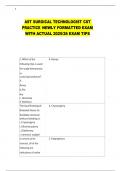 AST SURGICAL TECHNOLOGIST CST PRACTICE NEWLY FORMATTED EXAM