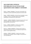 WGU D307 EDUCATIONAL PSYCHOLOGY OA ACTUAL EXAM QUESTIONS AND CORRECT ANSWERS&period;docx