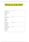 PHARMACOLOGY FINAL EXAM NEWLY FORMATTED STUDY GUIDE