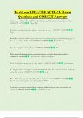 TruGreen UPDATED ACTUAL  Exam  Questions and CORECT Answers 