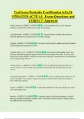 TruGreen Pesticide Certification 6&comma;3a&comma;3b  UPDATED ACTUAL  Exam Questions and  CORECT Answers