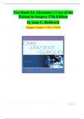 Test Bank for Alexander&rsquo;s Care of the Patient in Surgery &lpar;17th Edition&comma; 2025&rpar; by Rothrock &ndash; Latest Surgical Nursing Exam Prep
