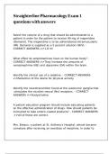 Straighterline Pharmacology Exam 1 questions with answers&comma;