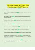 EXPH 386 Exam 4  ACTUAL   Exam  Questions and CORECT Answers 