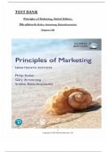 TEST BANK For Principles of Marketing 19e Global Edition By Kotler&comma; Armstrong&comma; Balasubramanian&comma; Verified Chapters 1 - 20&comma; Complete Newest Edition
