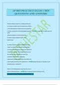 AP BIO PRACTICE EXAM 1 2025 QUESTIONS AND ANSWERS