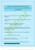 ARMY LICENSE INSTRUCTORS &sol; LICENSE EXAM 2025 QUESTIONS AND ANSWERS