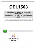 GEL1503 - Assignment 1 &lpar;Solutions & Questions&rpar; Semester 02 - 2025
