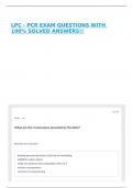 LPC - PCR EXAM QUESTIONS WITH 100&percnt; SOLVED ANSWERS&excl;&excl;