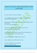 BIO 121 EXAM 1 2025 QUESTIONS AND ANSWERS