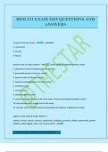 BIOL121 EXAM 2025 QUESTIONS AND ANSWERS