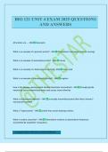 BIO 121 UNIT 4 EXAM 2025 QUESTIONS AND ANSWERS
