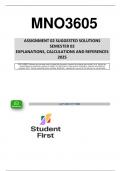 MNO3605 - Assignment 2&lpar;Solutions & Questions&rpar; Semester 02 - 2025