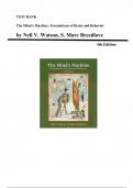 Test Bank for The Mind's Machine: Foundations of Brain and Behavior 4th Edition (Neil V. Watson, 2020), Chapter 1-15 |All Chapters 