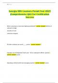 Georgia DDS Learners Permit Test 2025 &vert;Comprehensive Q&A For Certification Success