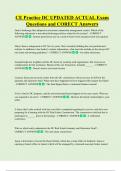 CE Practice DC UPDATED ACTUAL Exam  Questions and CORECT Answers 
