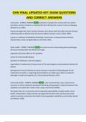CHN FINAL UPDATED KEY EXAM QUESTIONS  AND CORRECT ANSWERS  