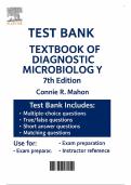 Textbook of Diagnostic Microbiology 7th Edition - Test Bank by Connie R&period; Mahon&comma; Donald C&period; Lehman&comma; George Manuselis Jr&period;