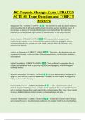 DC Property Manager Exam UPDATED   ACTUAL Exam Questions and CORECT  Answers 