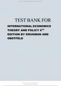 TEST BANK FOR INTERNATIONAL ECONOMICS  THEORY AND POLICY 6TH  EDITION