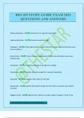 BIO 109 STUDY GUIDE EXAM 2025 QUESTIONS AND ANSWERS