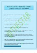 BIO 109 STUDY GUIDE EXAM 2025 QUESTIONS AND ANSWERS