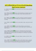 AIT UPDATED ACTUAL EXAM Questions  And Correct Answers 