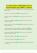 VA LETC Week 1 UPDATED ACTUAL   Exam Questions and CORECT Answers