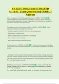 VA LETC Week 5 and 6 UPDATED  ACTUAL  Exam Questions and CORECT  Answers 