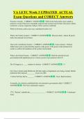 VA LETC Week 3 UPDATED  ACTUAL    Exam Questions and CORECT Answers 