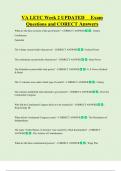VA LETC Week 2 UPDATED     Exam  Questions and CORECT Answers