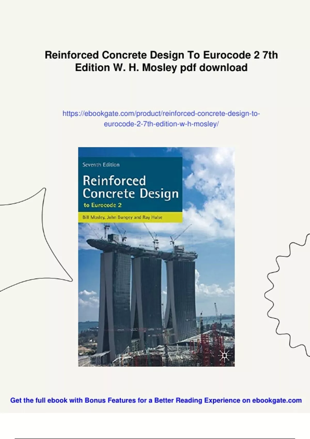 Summary Reinforced Concrete Design To Eurocode 2 7th Edition W. H ...