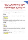 HESI RN Pharmacology 2025 Full Practice Bundle &ndash; Verified Questions with A&plus; Correct Answers & Clinical Drug Rationales &vert; Ultimate Study Guide for Exam Success