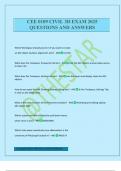 CEE 0109 CIVIL 3D EXAM 2025 QUESTIONS AND ANSWERS