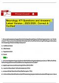 Neurology ATI Questions and Answers &vert; Latest Version &vert; 2025&sol;2026 &vert; Correct & Verified