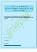 CCTC NATCO&colon; WAITLIST MANAGEMENT EXAM 2025 QUESTIONS AND ANSWERS