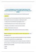 ATI RN FUNDAMENTALS PROCTORED EXAM 2024&sol;LATEST  UPDATE EXAM QUESTIONS & ANSWERS WITH RATIONALES &vert;A&plus;  GRADE