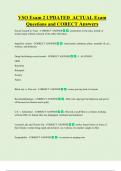 VSO Exam 2 UPDATED  ACTUAL Exam  Questions and CORECT Answers