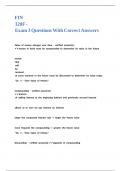 FIN 320F - Exam 3 Questions With Correct Answers