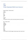 FIN 320F Exam 1 Questions With Correct Answers