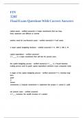 FIN 320F Final Exam Questions With Correct Answers