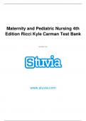 Maternity & Pediatric Nursing Test Bank - Ricci&comma; Kyle&comma; Carman&lowbar;c