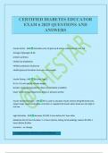 CERTIFIED DIABETES EDUCATOR EXAM 6 2025 QUESTIONS AND ANSWERS
