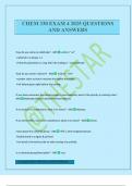 CHEM 330 EXAM 4 2025 QUESTIONS AND ANSWERS