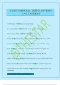 CHEM 330 EXAM 1 2025 QUESTIONS AND ANSWERS