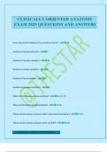 CLINICALLY ORIENTED ANATOMY EXAM 2025 QUESTIONS AND ANSWERS