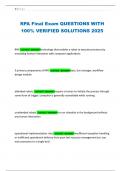 RPA Final Exam QUESTIONS WITH 100&percnt; VERIFIED SOLUTIONS 2025