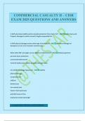 COMMERCIAL CASUALTY II &ndash; CISR EXAM 2025 QUESTIONS AND ANSWERS