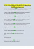DTC UPDATED ACTUAL EXAM Questions  And Correct Answers