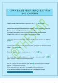 CSWA EXAM PREP 2025 QUESTIONS AND ANSWERS